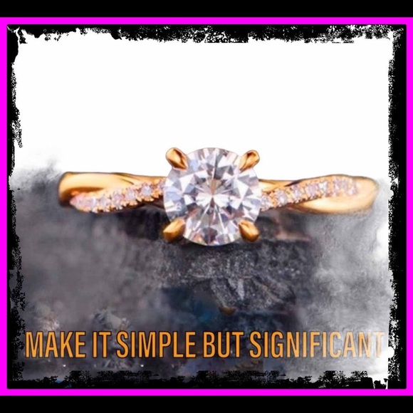 Macy's Jewelry - ❤️SOLD❤️ Gold Twisted Delicate White Sapphire Ring